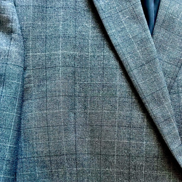 Jos A Bank Men’s 43L Blue Glen Plaid Blazer - Picture 1 of 7